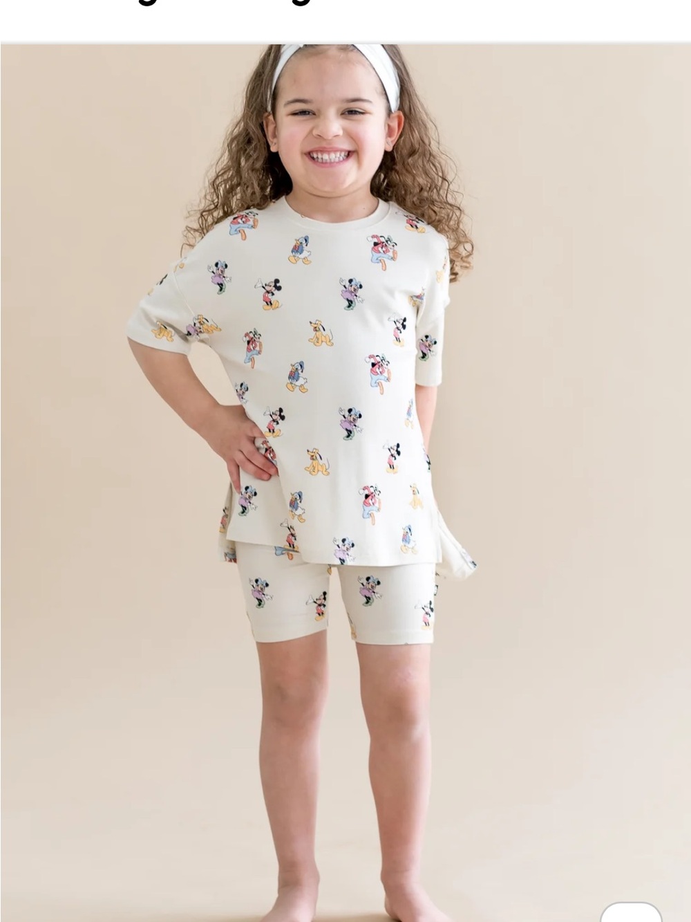 Kyte BABY Cream Disney Character Pajama Set